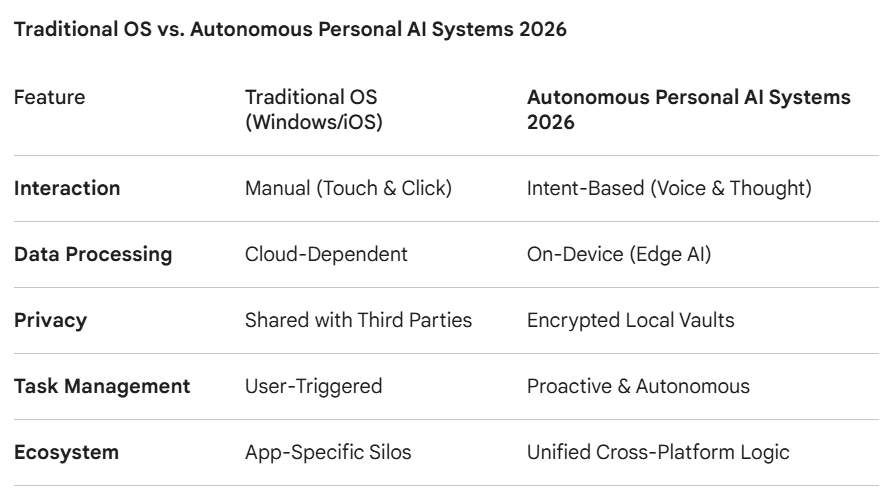 Autonomous Personal AI Systems 2026: Beyond Traditional Operating Systems