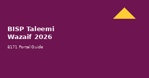 BISP Taleemi Wazaif Check Online 2026 8171 portal guide banner