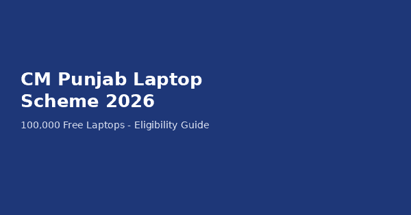 CM Punjab Laptop Scheme 2026 free laptops eligibility guide banner