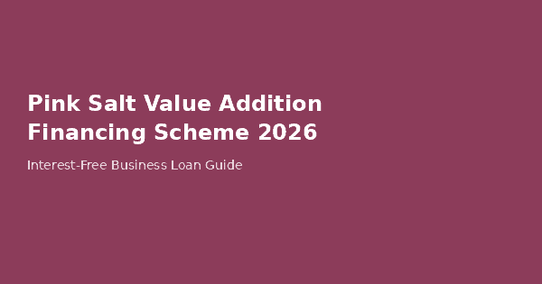 Pink Salt Value Addition Financing Scheme 2026 interest-free business loan guide banner